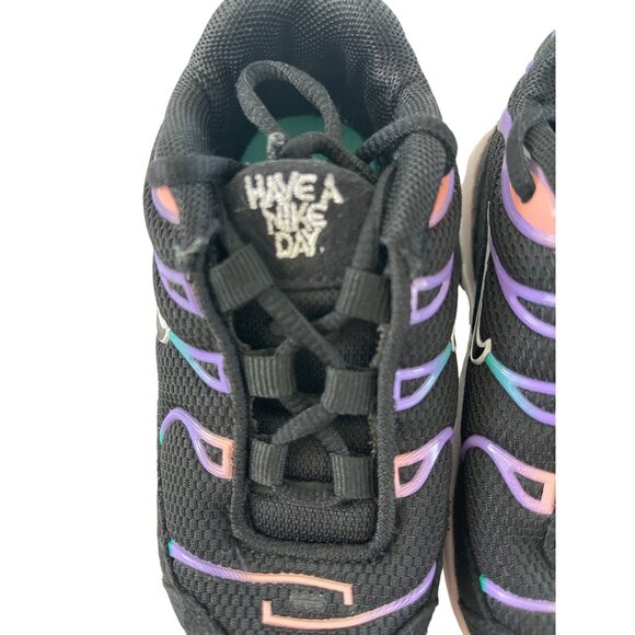 Nike Air Max Plus TD 'Have A Nike Day' Black Toddler Sneakers Size 7C BQ7228-001 - Picture 4 of 12